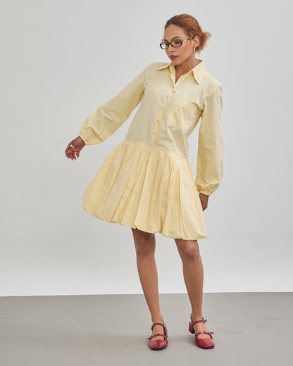 Balloon Dress - Butter Yellow