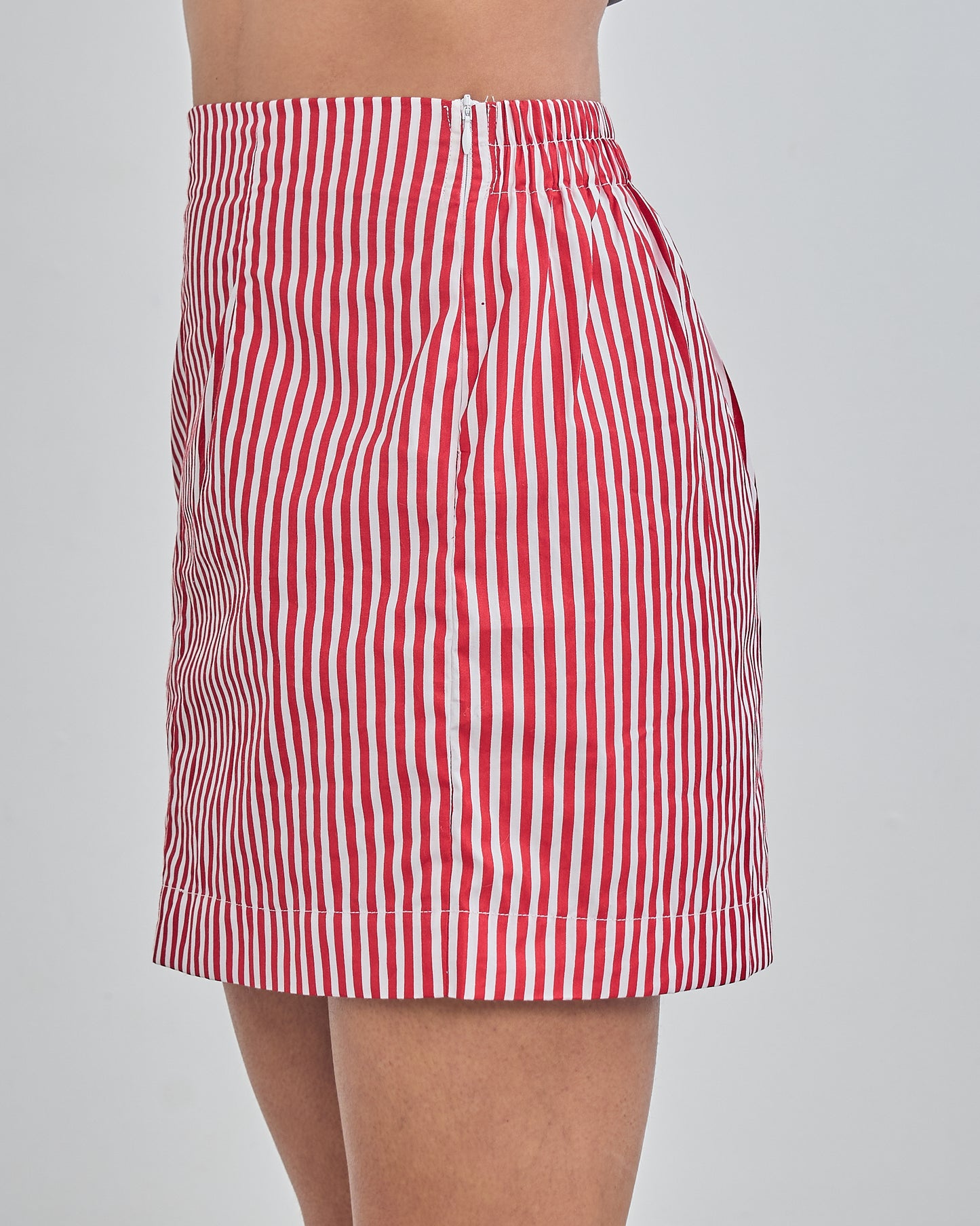 Mini Skirt - Red Stripped