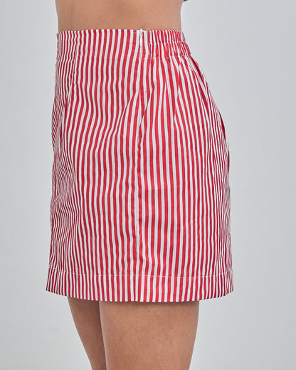 Mini Skirt - Red Stripped