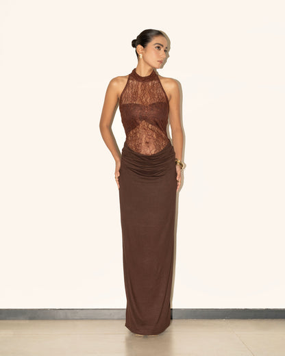 Sylvie Maxi Dress - Chocolate Brown