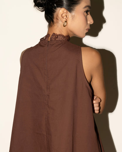 Mila Mini Dress - Chocolate Brown