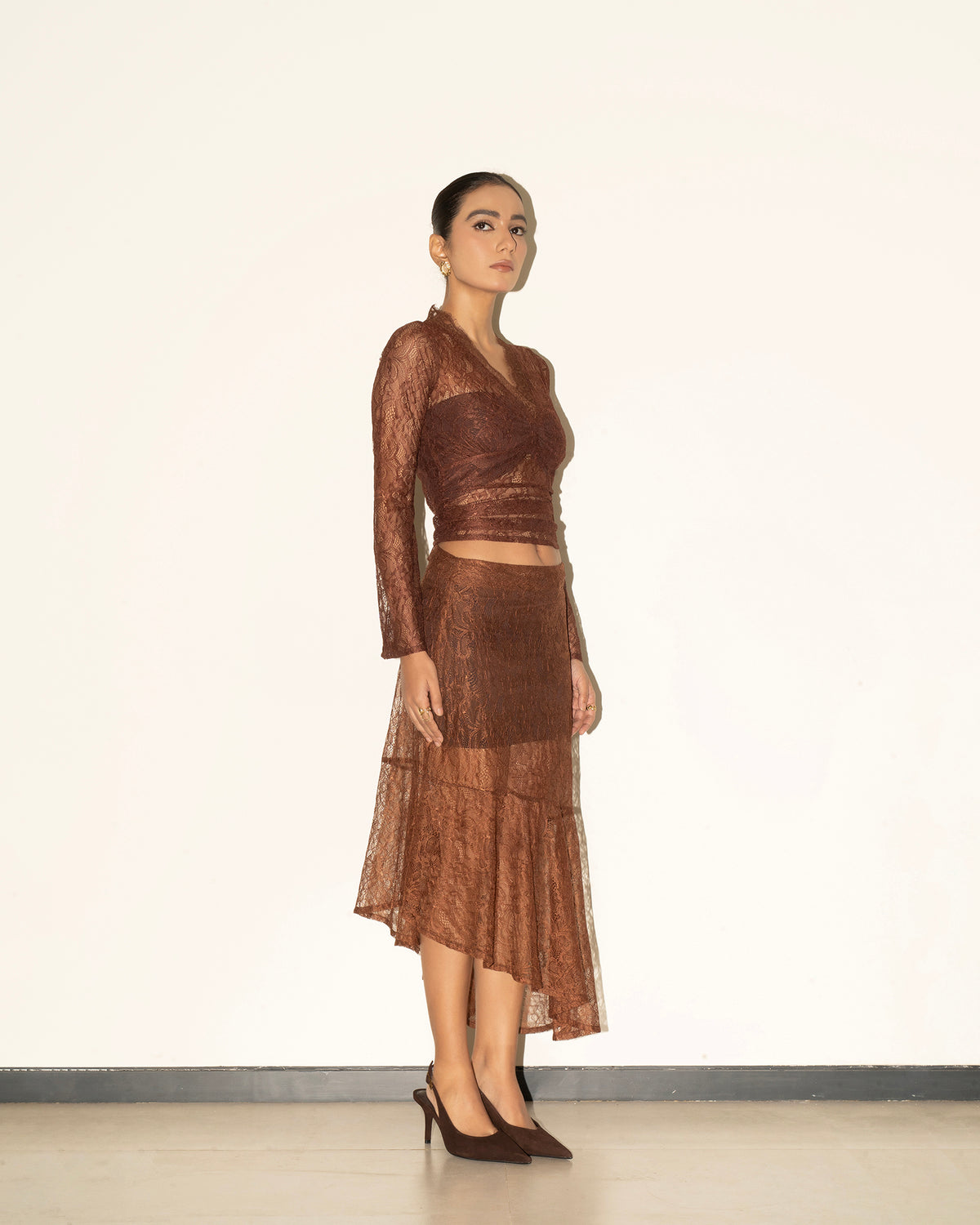Cali Lace Top - Brown