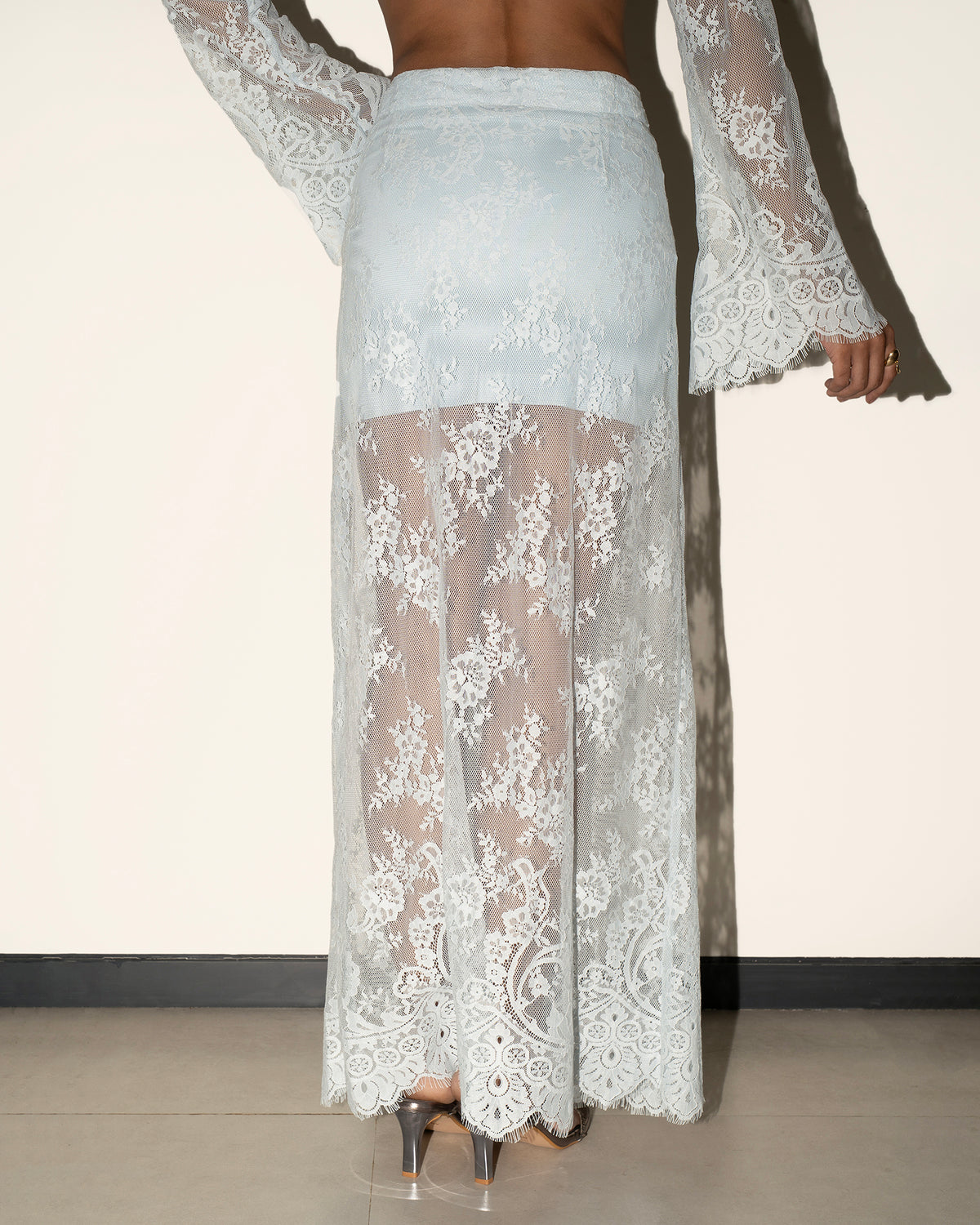 Sara Lace Skirt - Ice Blue