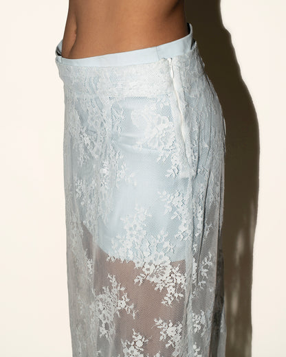 Sara Lace Skirt - Ice Blue
