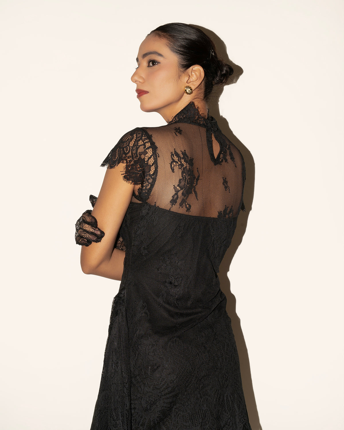 Sophie Lace Dress - Black