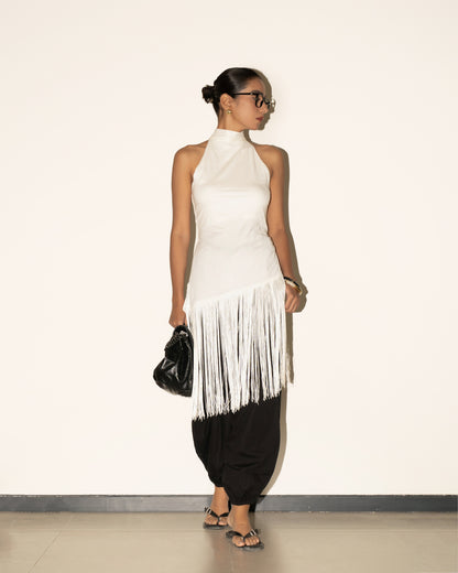 Glida Fringe Top - White