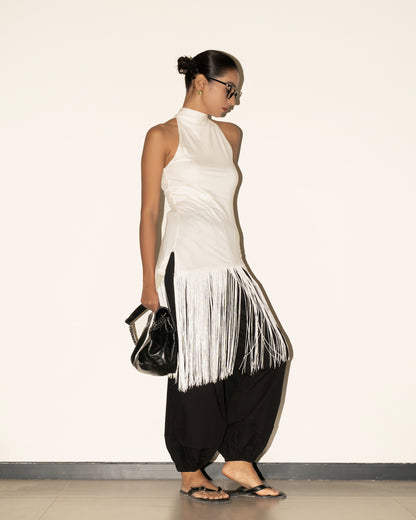 Glida Fringe Top - White