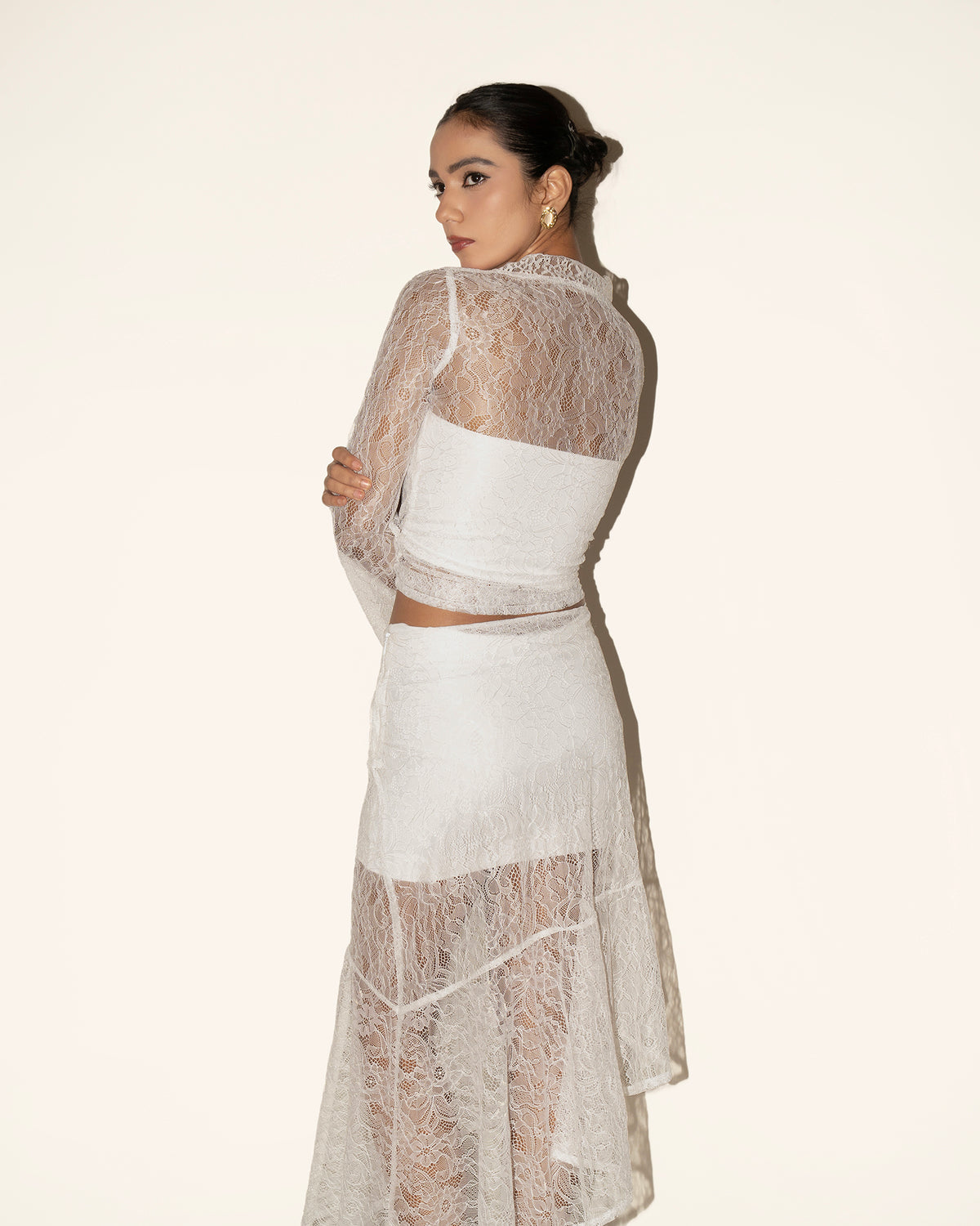 Under-Skirt in White - CLOFII (view 5)