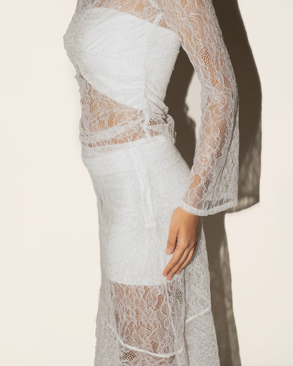 Eva Lace Skirt - White