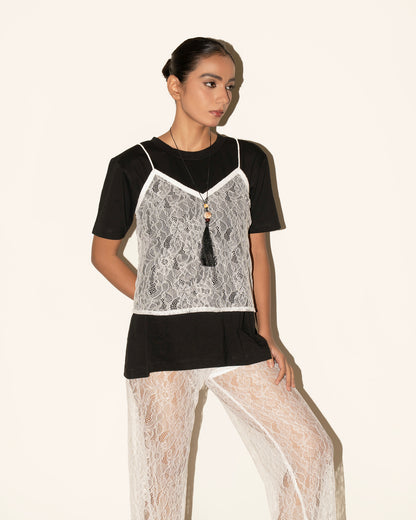 Hazel Oversize Tee - Black