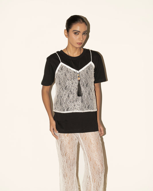 Nia Lace Camisole in White - CLOFII