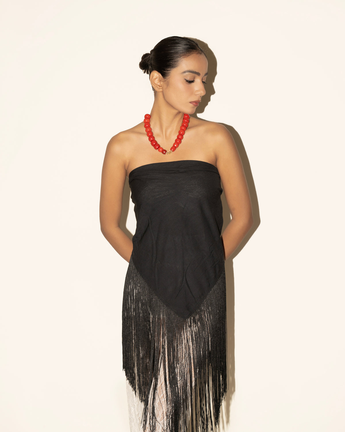 Fringe Scarf - Black