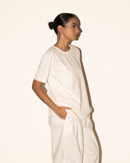 Hazel Oversize Tee - White