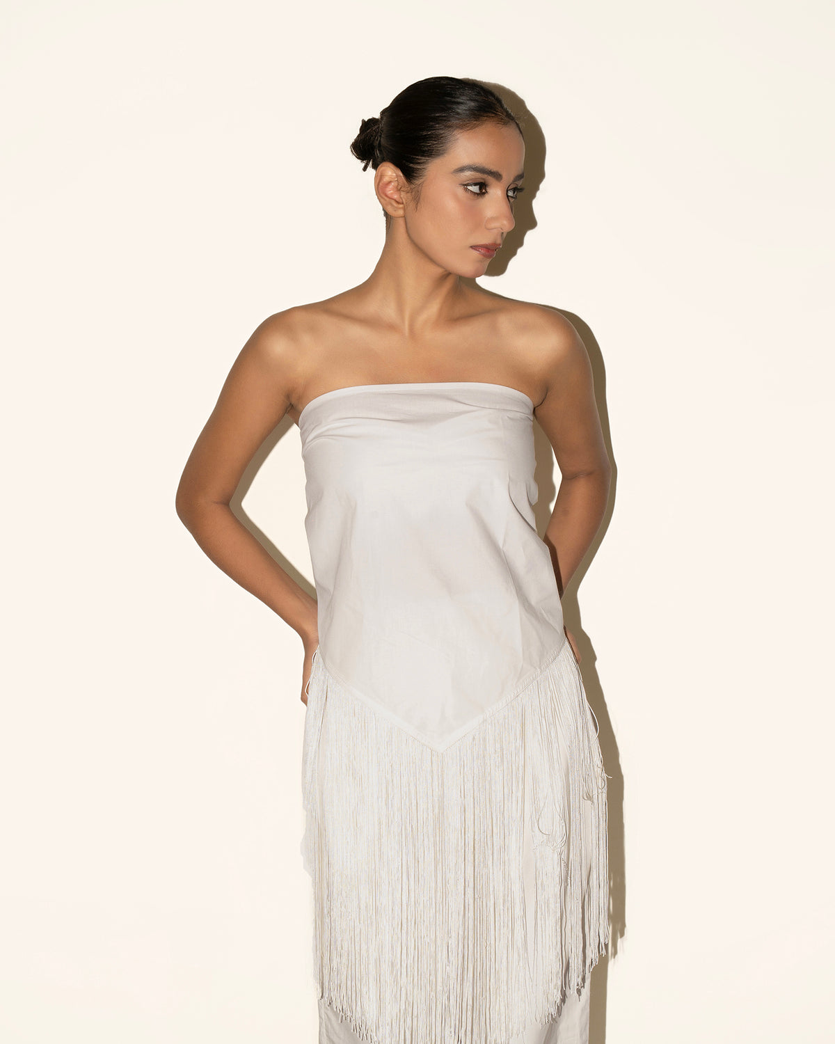 Fringe Scarf - White