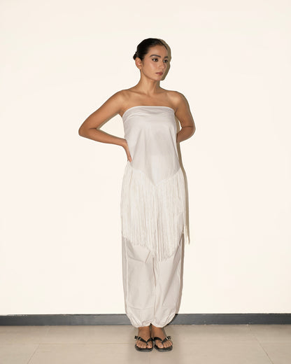 Fringe Scarf - White