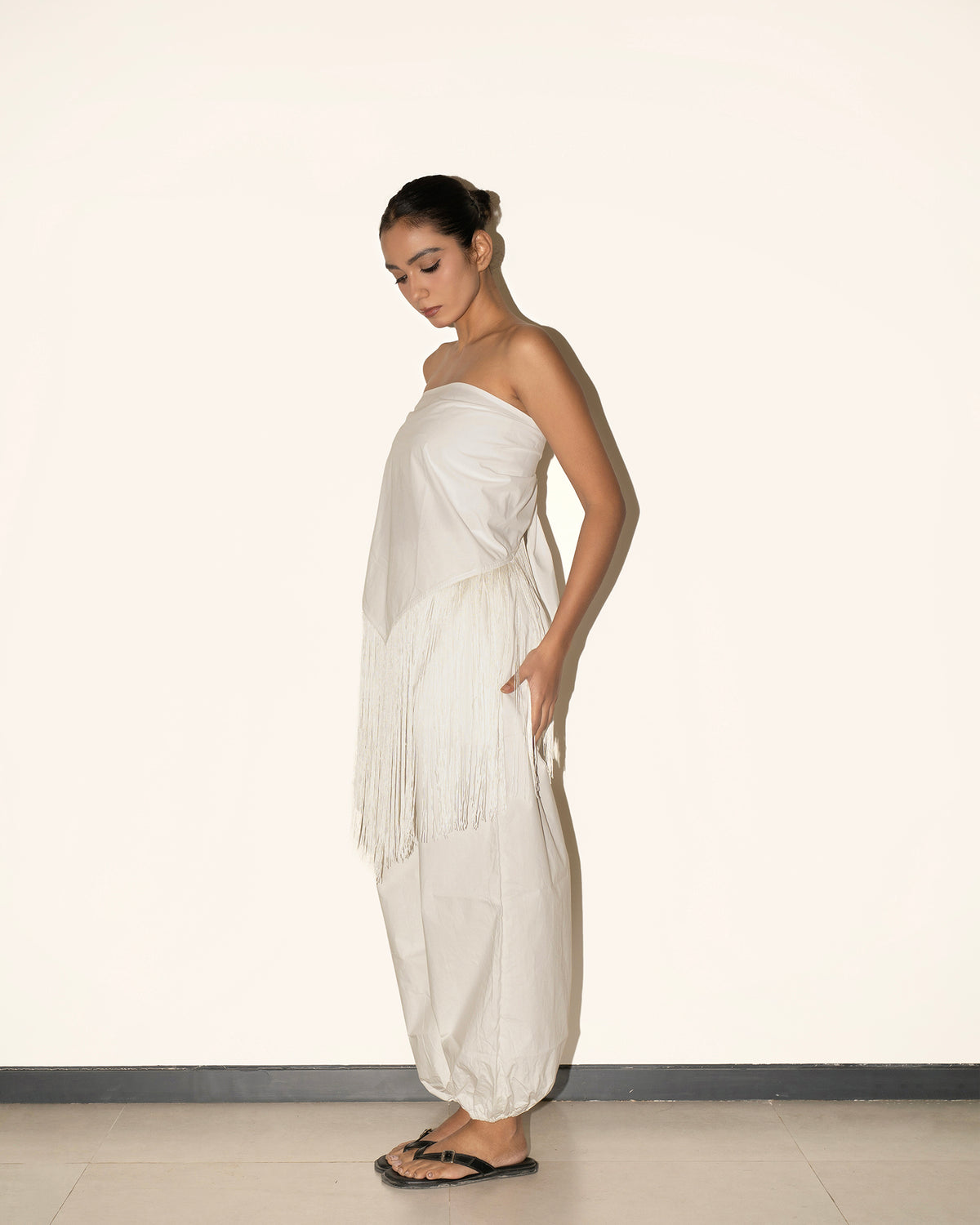 Fringe Scarf - White