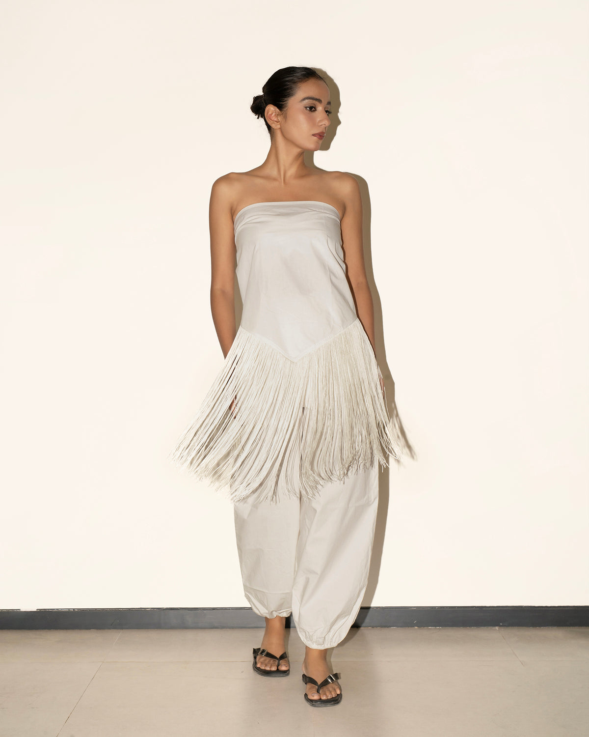 Fringe Scarf - White