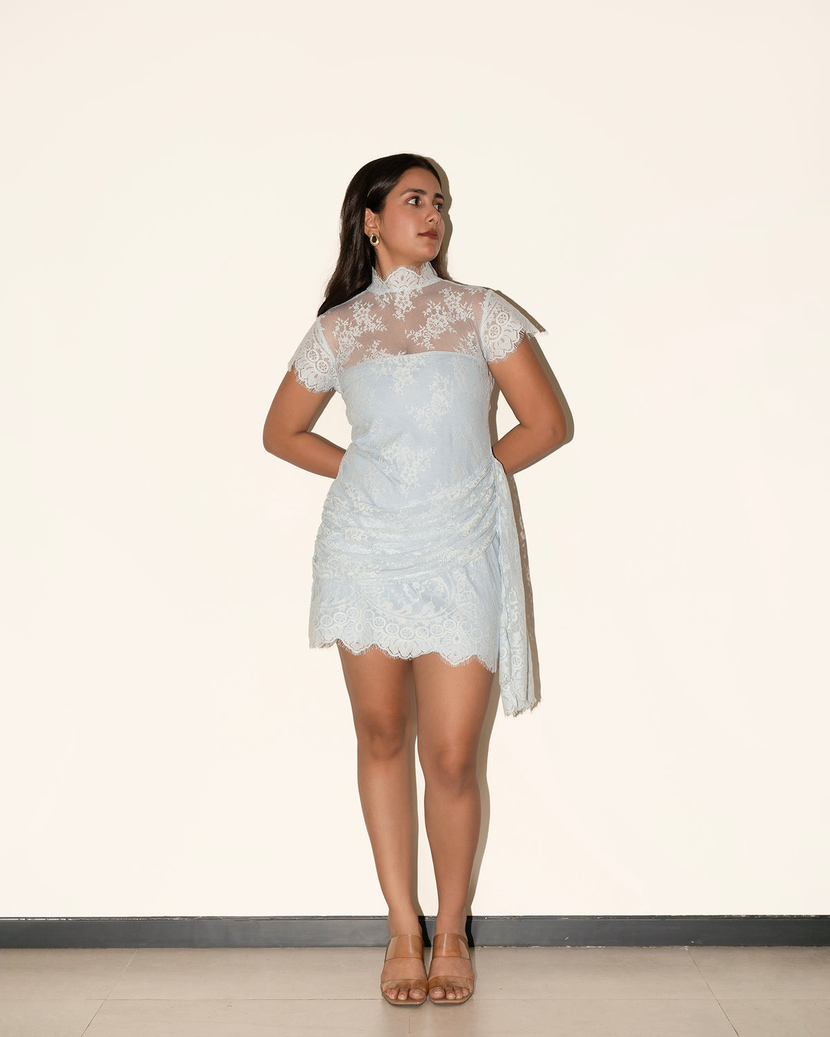 Sophie Lace Dress - Ice Blue