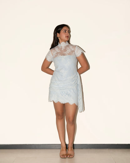 Sophie Lace Dress - Ice Blue
