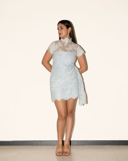Sophie Lace Dress - Ice Blue