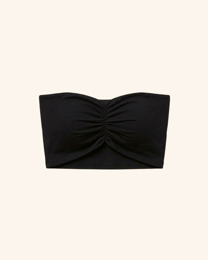 Under Tube Top in Black - CLOFII (view 3)