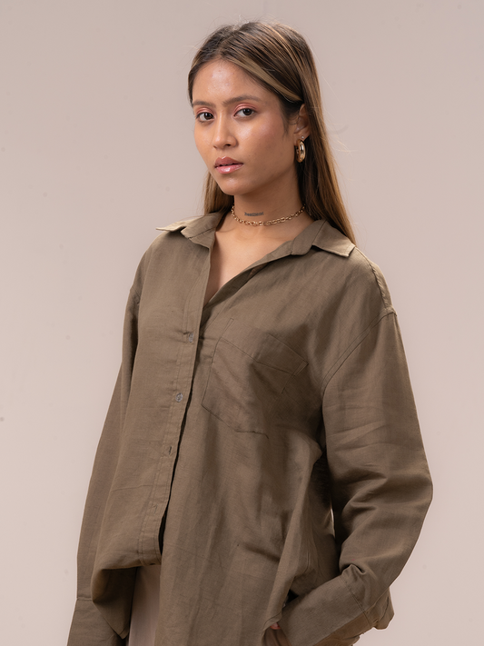 OLIVE SEAGULL SHIRT