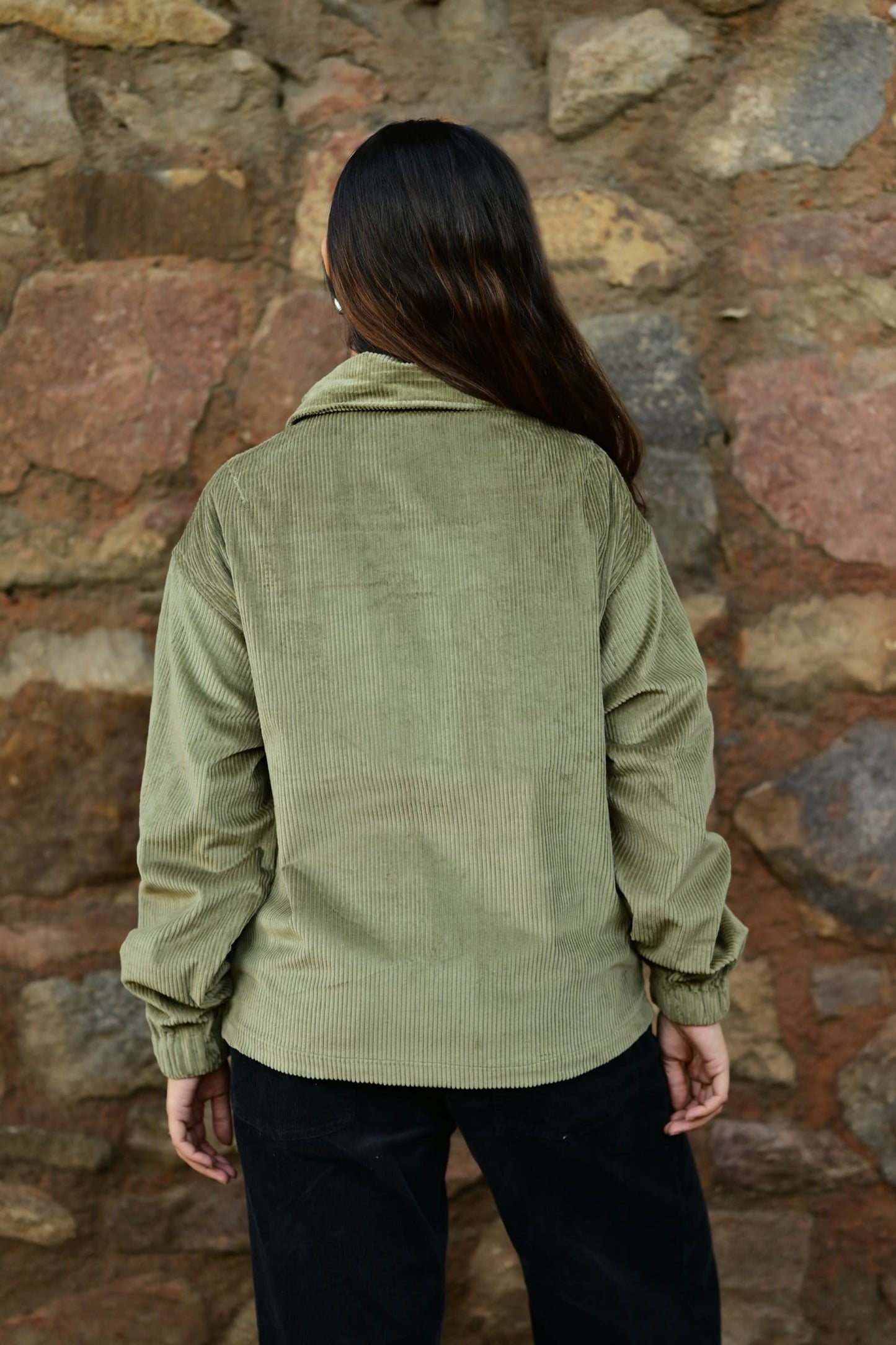 Oliven Corduroy Unisex Jacket