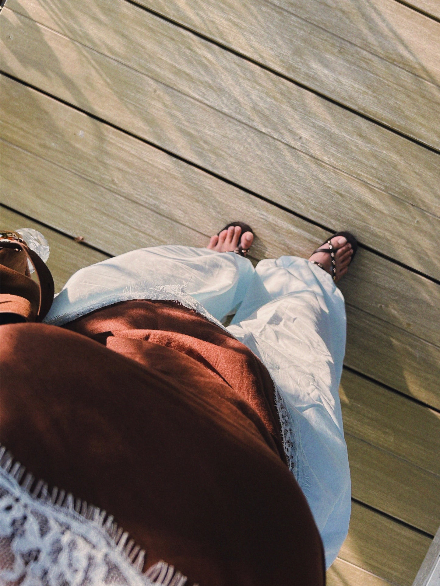 Brown Linen Scarf