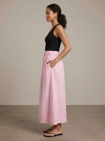 Baby Pink Cotton Poplin Skirt