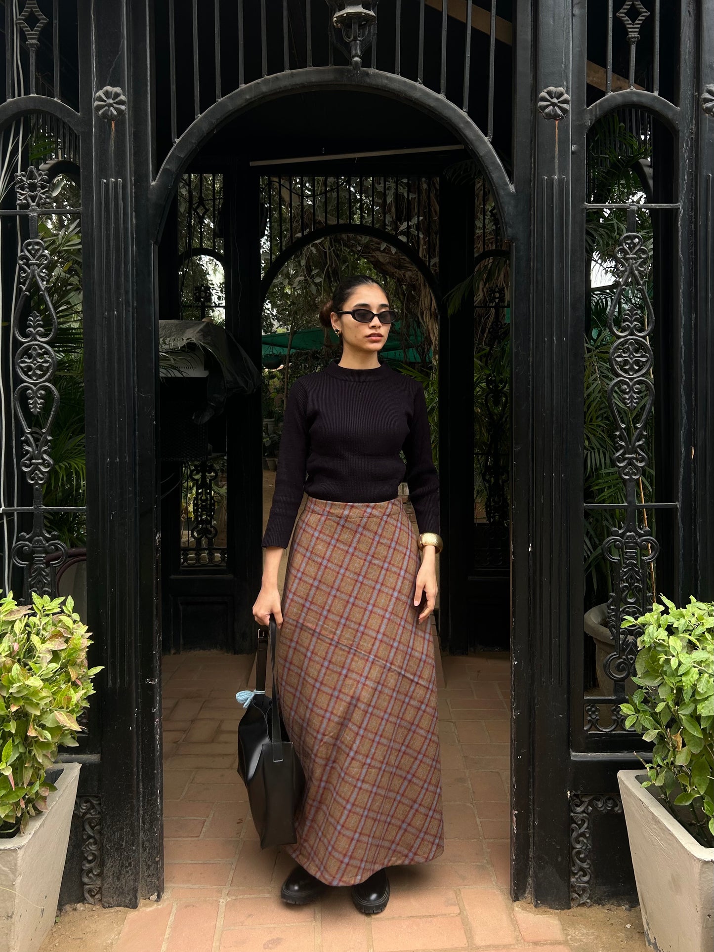 Rustwood Plaid Woollen Skirt