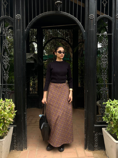 Rustwood Plaid Woollen Skirt