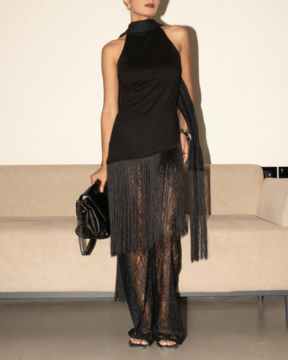 Hana Scandinavian Fringe Scarf - CLOFII (view 3)