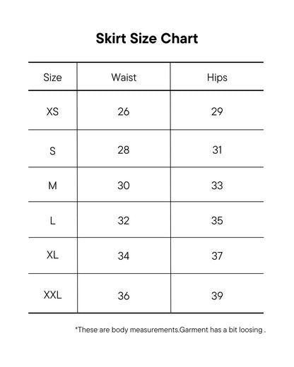 Skirt Size Chart