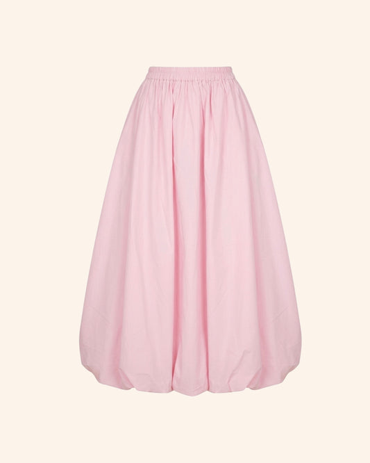 Baby Pink Long Balloon skirt