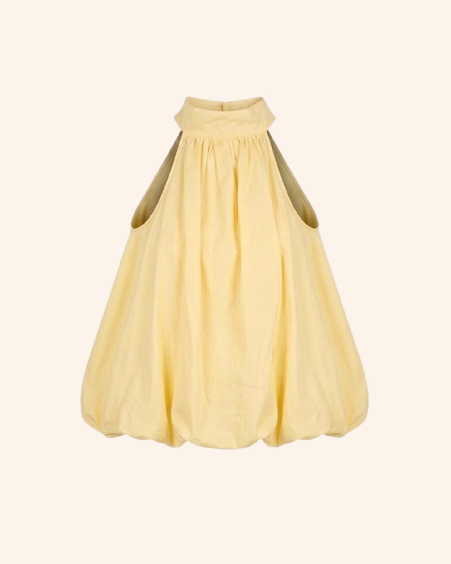 Butter Yellow Bow Balloon Top
