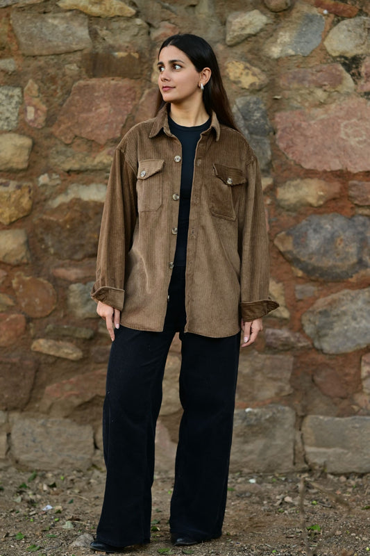 Chestnut Unisex Shacket