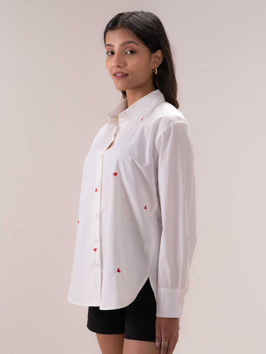 CHERRY EMBELLISH SHIRT