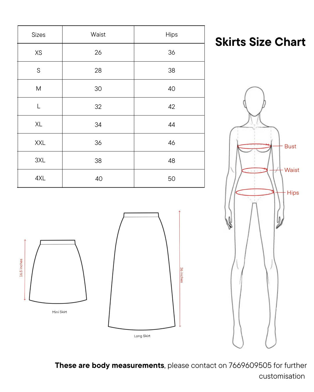 Mini Skirt - Red Stripped