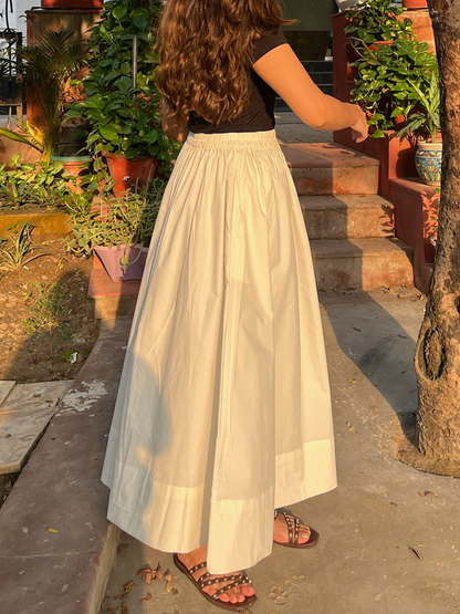 women’s breathable cotton poplin skirt