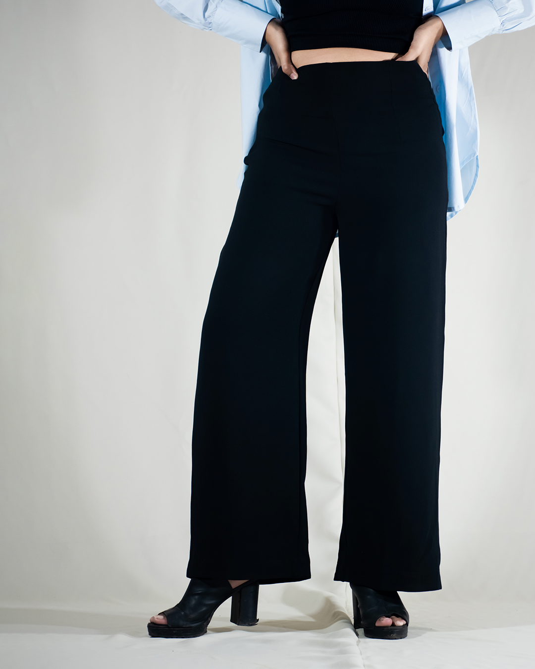 Wide Leg Crepe Trousers  J D Williams